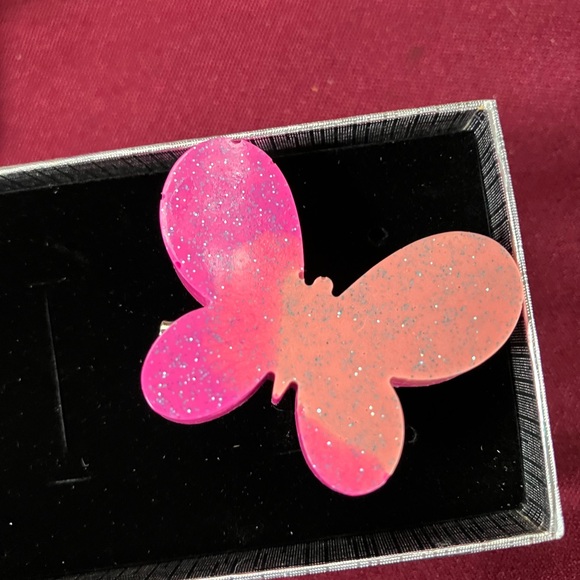 Hand Crafted Jewelry - Handmade resin butterfly brooch